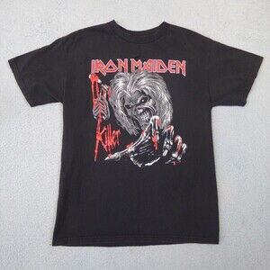 Vintage Iron Maiden Killers Shirt Men's Medium Black Concert Band Tee